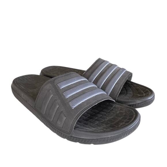 Mens Adidas Mungo QD 2.0 Rubber Slides Size 9 Black - Picture 3 of 6
